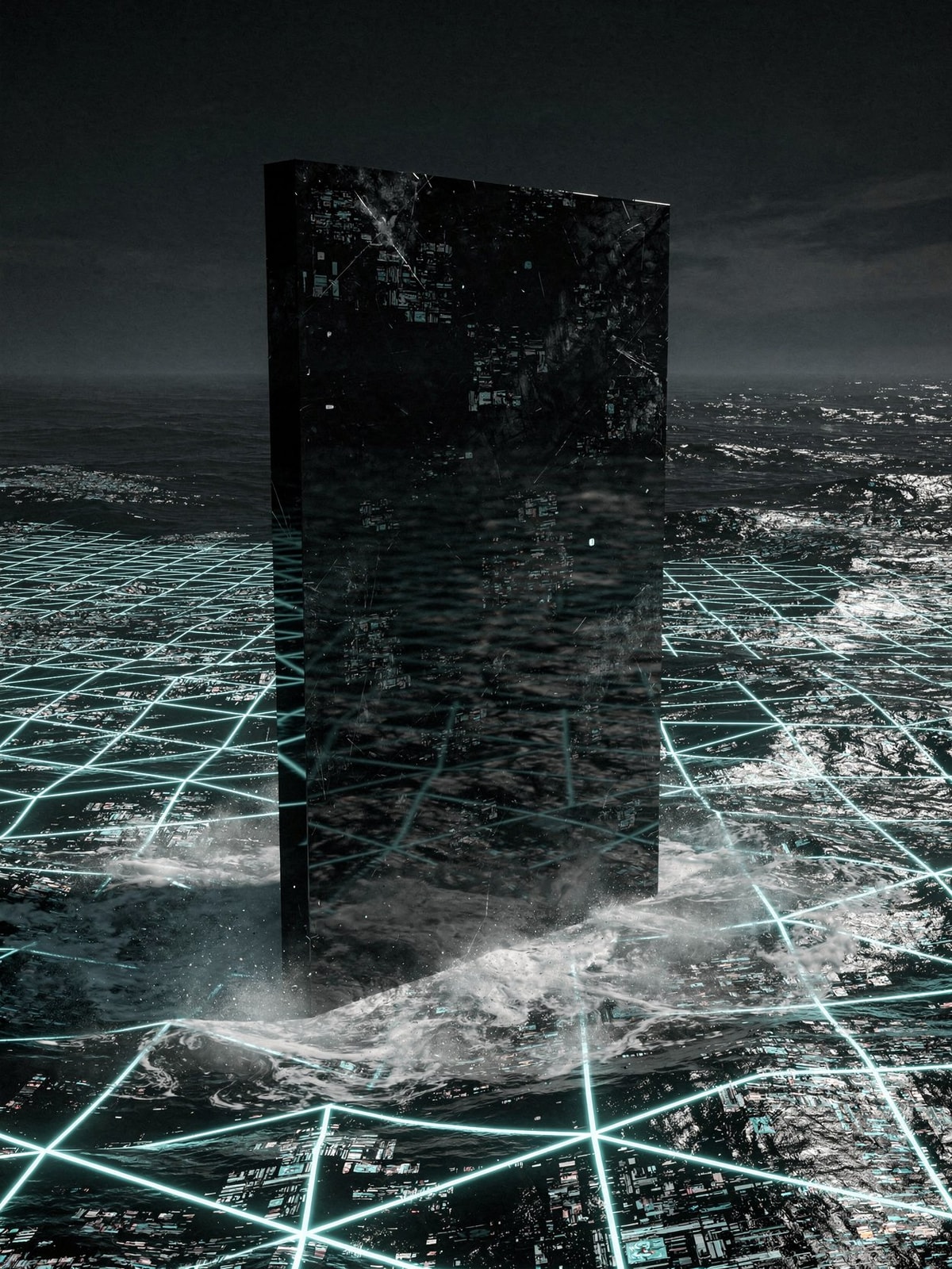 Syntropia — abstract digital monolith